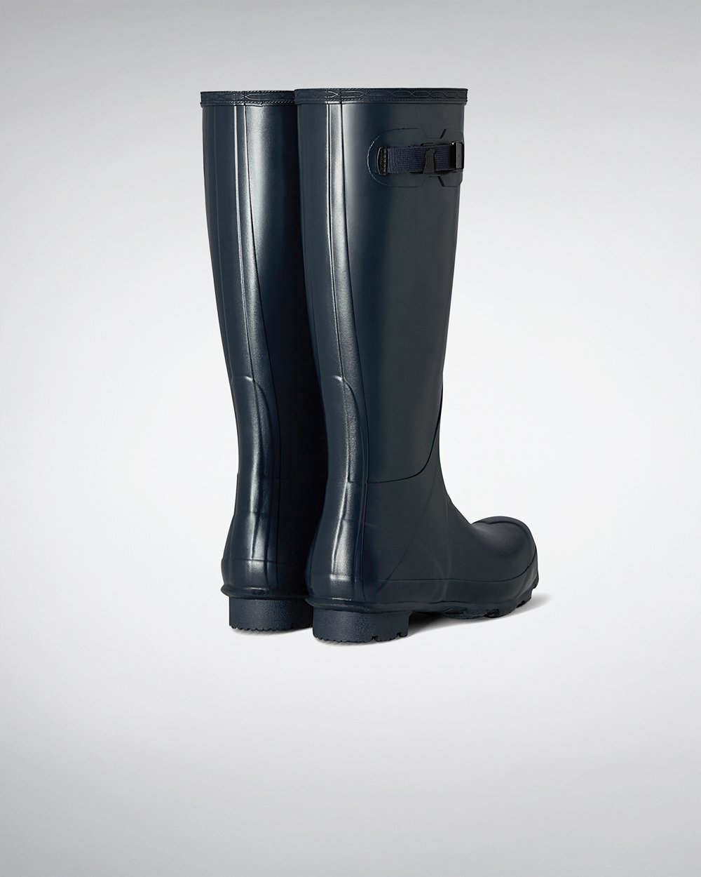 Mens Tall Rain Boots - Hunter Norris Field (43JAPGLDB) - Navy